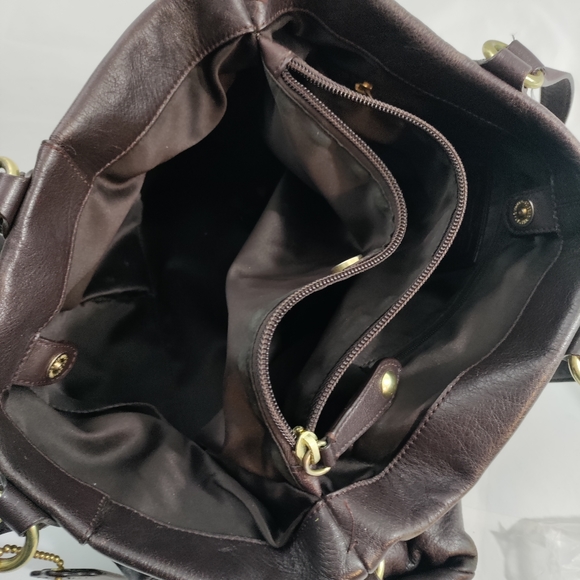 Coach Vintage Ashley Bucket Bag Genuine Leather Convertible Crossbody Brown - Picture 5 of 14